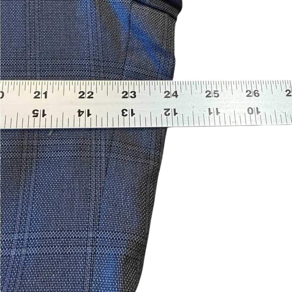 Circle S Men's 44R Western Style Gray Windowpane Blazer